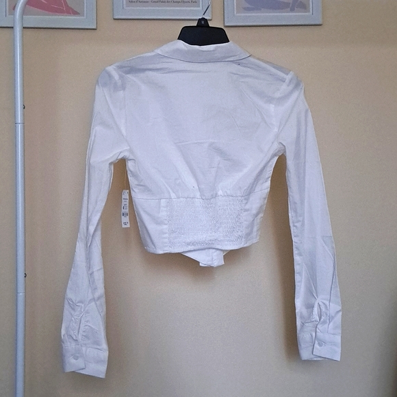 Ardene Crop Button Up Blouse - Picture 2 of 3